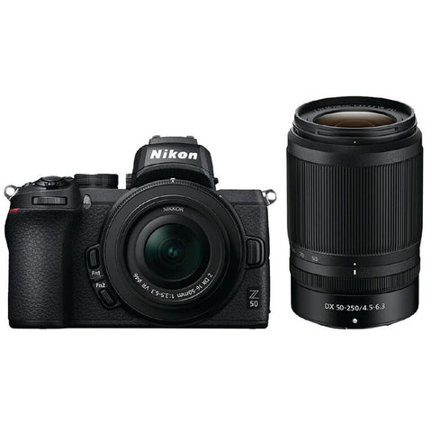 Nikon Z50 Twin Kit (Z DX 16-50mm F/3.5-6.3 VR, Z DX 50-250 F/4.5-6.3 VR) + FTZ II