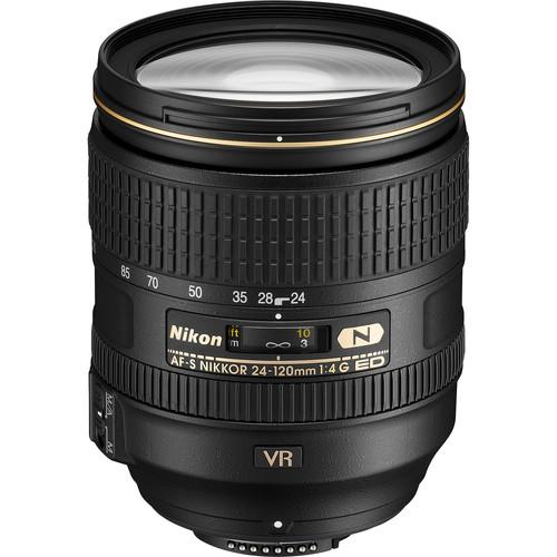 Nikon AF-S 24-120mm f4G ED VR Lens Black